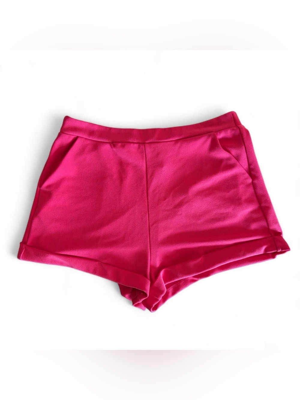 Sincerely Jules Hot Pink Cuffed Mid Rise Shorts Pockets XL